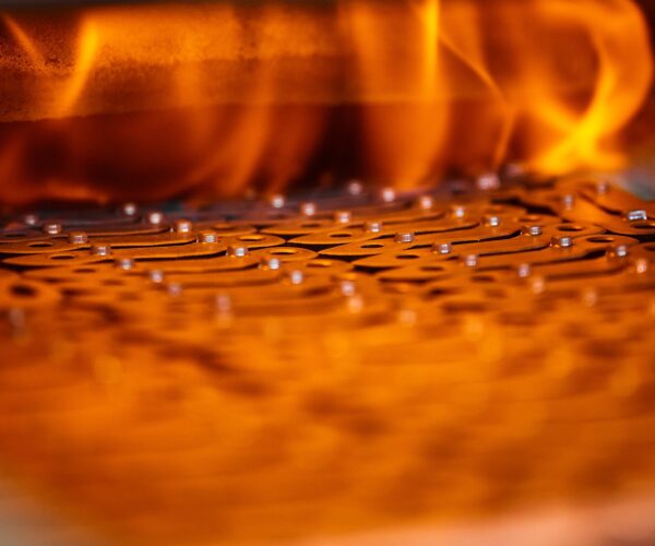 Annealing,Powdered,Details,With,Burning,Flame,In,Furnace
